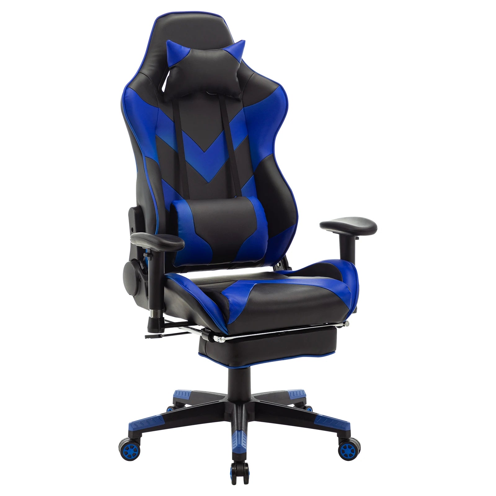 WOLTU Swivel Computer Desk Office Chair Racing Gaming Chair Faux Leather Seat with 155°Tilt Reclining Lumbar Cushion Relaxing