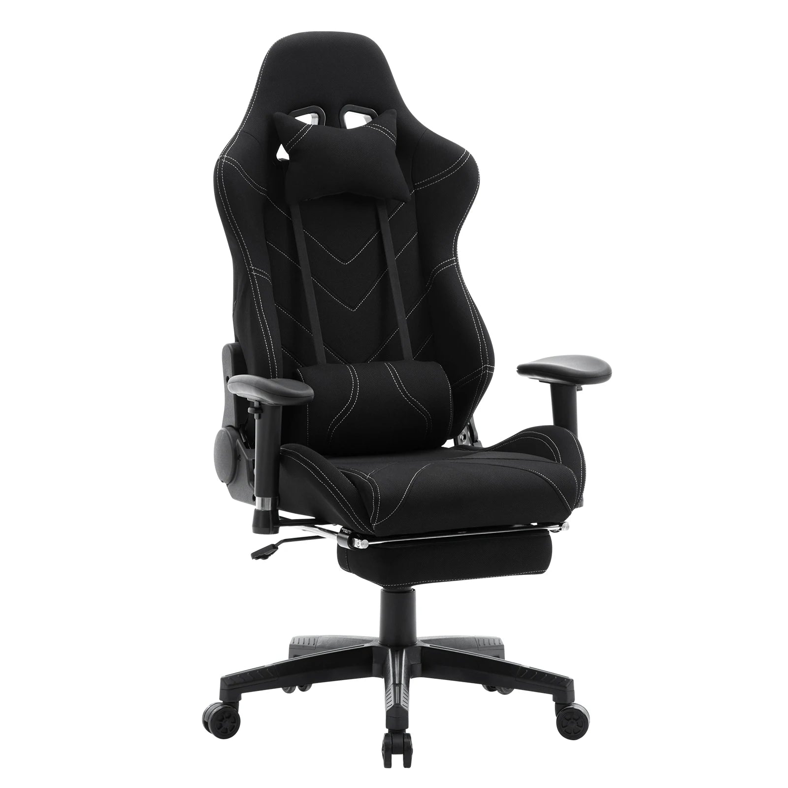 WOLTU Swivel Computer Desk Office Chair Racing Gaming Chair Faux Leather Seat with 155°Tilt Reclining Lumbar Cushion Relaxing