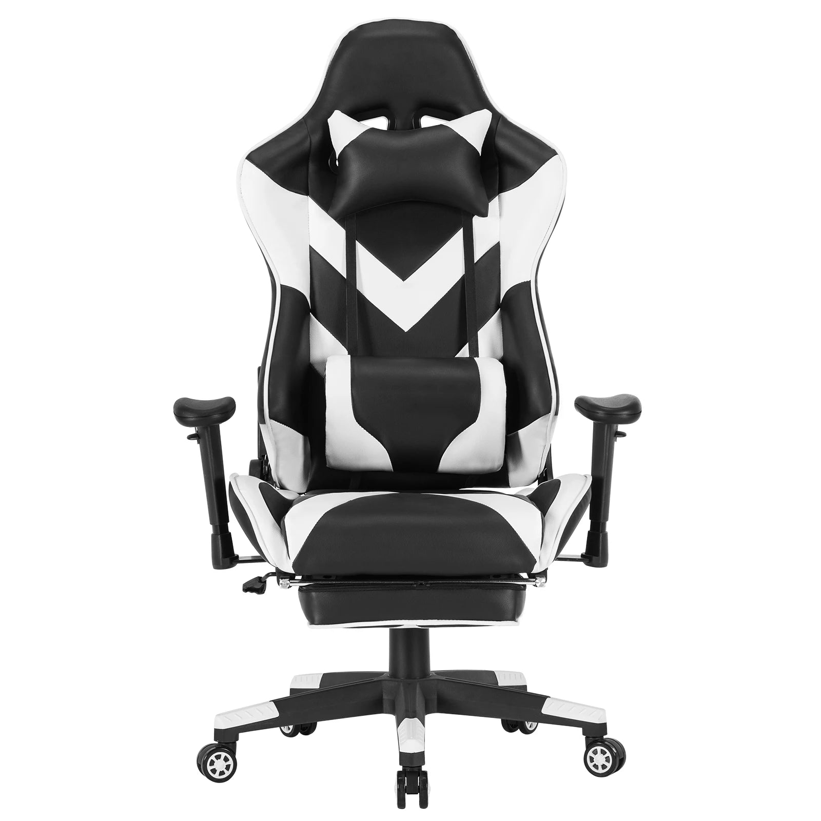WOLTU Swivel Computer Desk Office Chair Racing Gaming Chair Faux Leather Seat with 155°Tilt Reclining Lumbar Cushion Relaxing