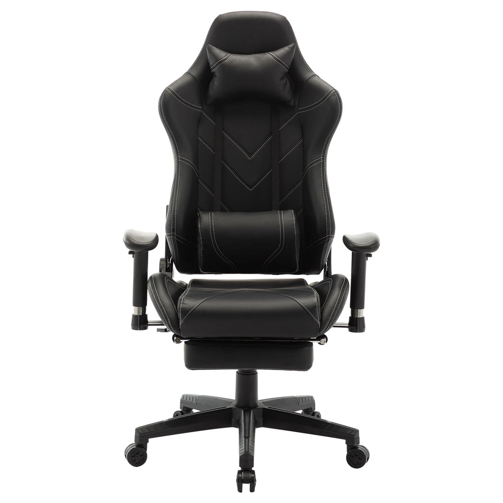 WOLTU Swivel Computer Desk Office Chair Racing Gaming Chair Faux Leather Seat with 155°Tilt Reclining Lumbar Cushion Relaxing