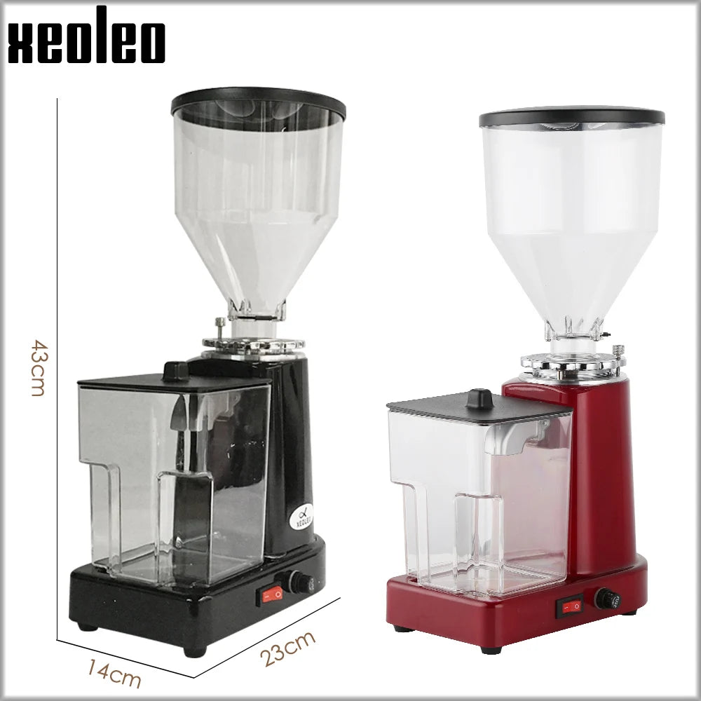 XEOLEO Electric Coffee Grinder 200W Espresso Machine Coffee Bean Miller 60mm Flat Burr Grinder Espresso Maker 20 Steps