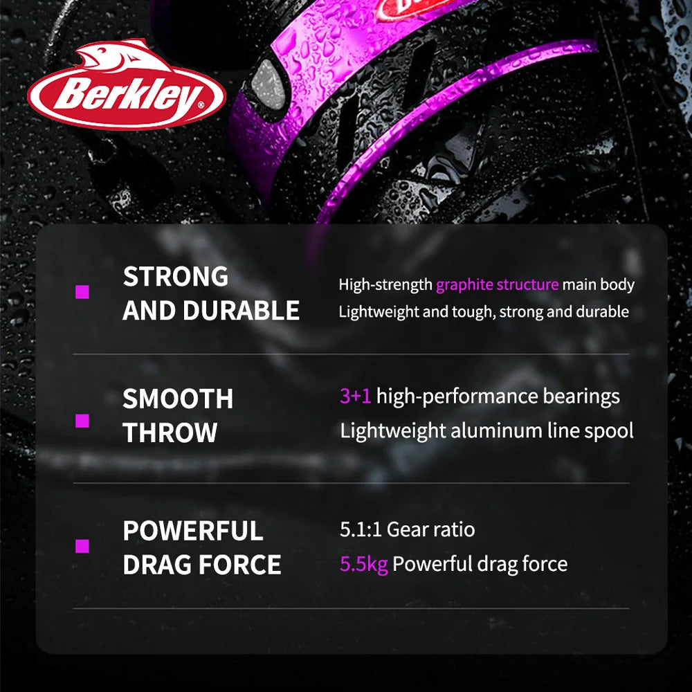 Berkley Fishing Rod and Reel Combo Electric Reel Fishing Bait Runner Fishing Reels