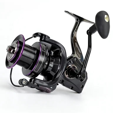 Metal Spinning Fishing Reel Stainless Steel Bearing Smooth Gear Train 4.1:1 Gear Ratio Long Distance Casting Right Hand Use
