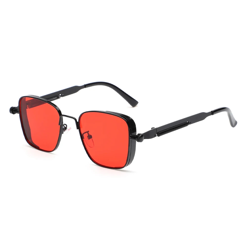 New Vintage Metal Steampunk Sunglasses Men Women Square Sun Glasses For Men Women Retro Brand Gradient Shades Male Female UV400