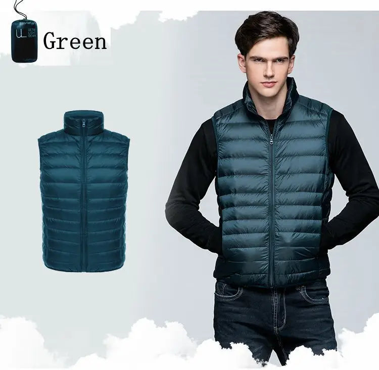 NewBang 6XL Men Sleeveless Warm Vest Ultra Light Down Vest Man Winter Solid Sleeveless Jacket Mens Lightweight Waterproof Vests