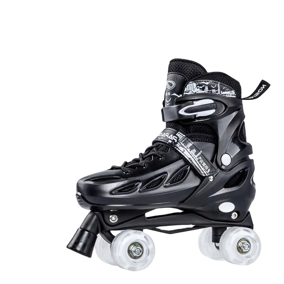 2026 NEW LIAO High Quality Adjustable Roller Skates Flashing Roller Durable Double Row Rental Quad 4 Wheels Patines Kids Adults