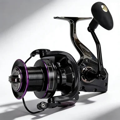 Metal Spinning Fishing Reel Stainless Steel Bearing Smooth Gear Train 4.1:1 Gear Ratio Long Distance Casting Right Hand Use
