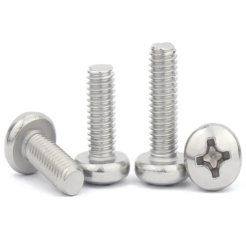 50X M1 M1.2 M1.4 M1.6 M2 M2.5 M3 M4 Mini Micro Small  A2 304 Stainless Steel Cross Phillips Pan Head Screw Round Bolt 2-30mm