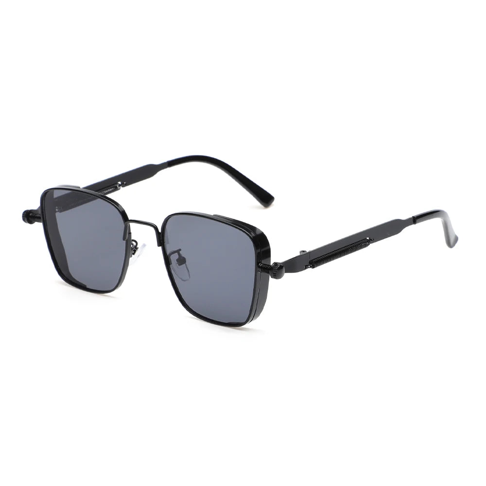 New Vintage Metal Steampunk Sunglasses Men Women Square Sun Glasses For Men Women Retro Brand Gradient Shades Male Female UV400
