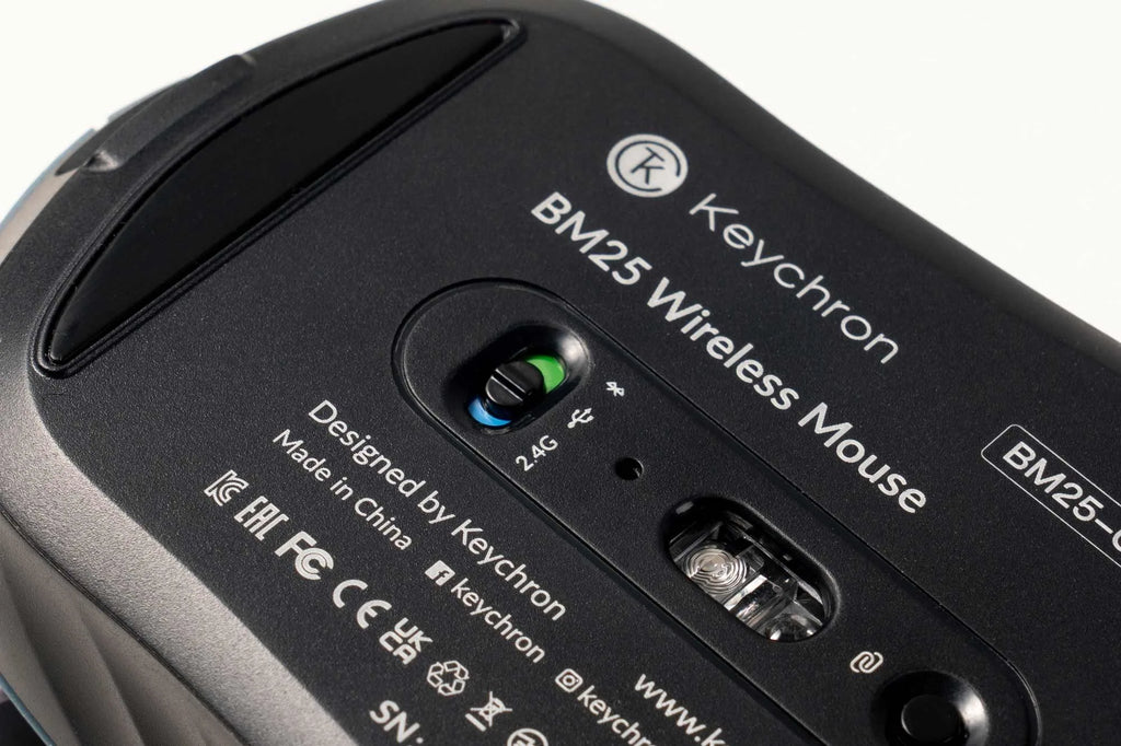 Keychron BM25 Wireless Mouse Huano Micro Switch PAW 3212 Sensor 2.4GHz and Bluetooth Wireless Connection