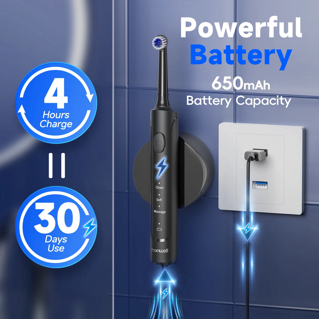Electric Toothbrush with Water Flosser Combo in One - Sonic Flossing Toothbrushes for Teeth Cleaning, Rechargeable for Adults