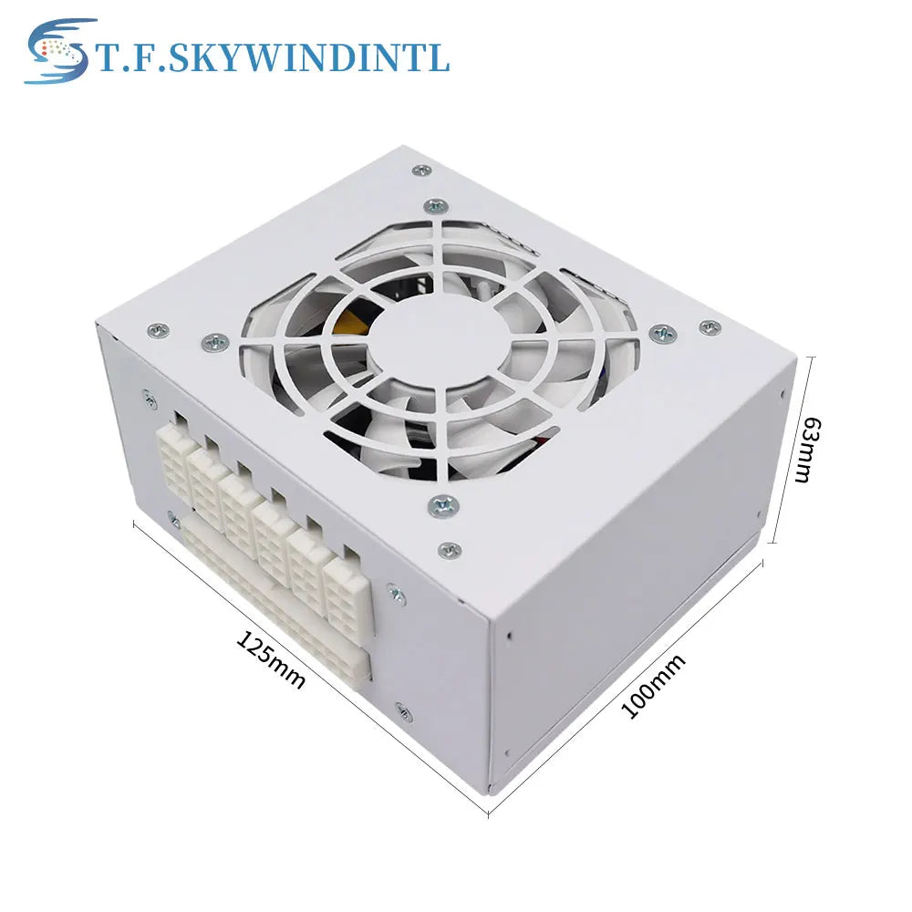 SFX 500W Fully Modular Power Supply 500W White 20+ 4Pin Power source for PC Gaming Desktop Mini ITX Case Small Computer Case