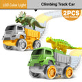 Magic Climbing electric dinosaur car Track Railway Toy Car Set Bend Flexible Race Track Flash Light Car High Quality Toy For Kid