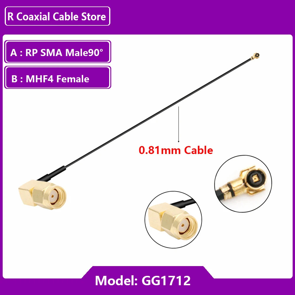 1PC RG1.13mm 0.81mm Pigtail Extension RF Cable SMA Female to MHF U.FL  Female RP SMA Male for WIFI Antenna