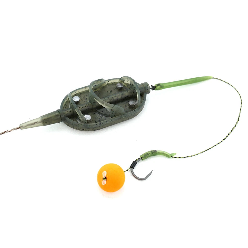 Hirisi Carp Fishing Method Feeder Cage 30g/40g/50g/60g QuickRelease Bait Cage Basket Bait Fishing Tackle Accessories