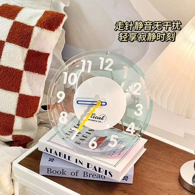 Dream Colorful Bubble Desk Clock Mute Online Celebrity Bedroom Table Clock Home Decorative Wall Hanging Clocks Watch