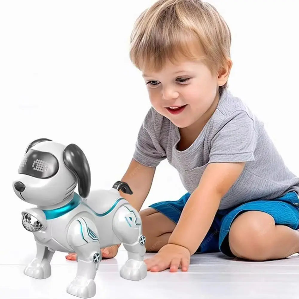 Plastic Electronic Robot Dog Toy with Light Interactive Touch Pets Toys Robotic Dogs Programmable Smart Electronic Stunt Pet