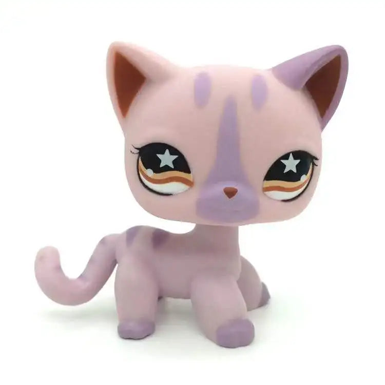 New Rare Lps Pet Shop Toys Shorthair Cat Cute Tiger Cat Lps Action Classic Gifts Children's Gifts