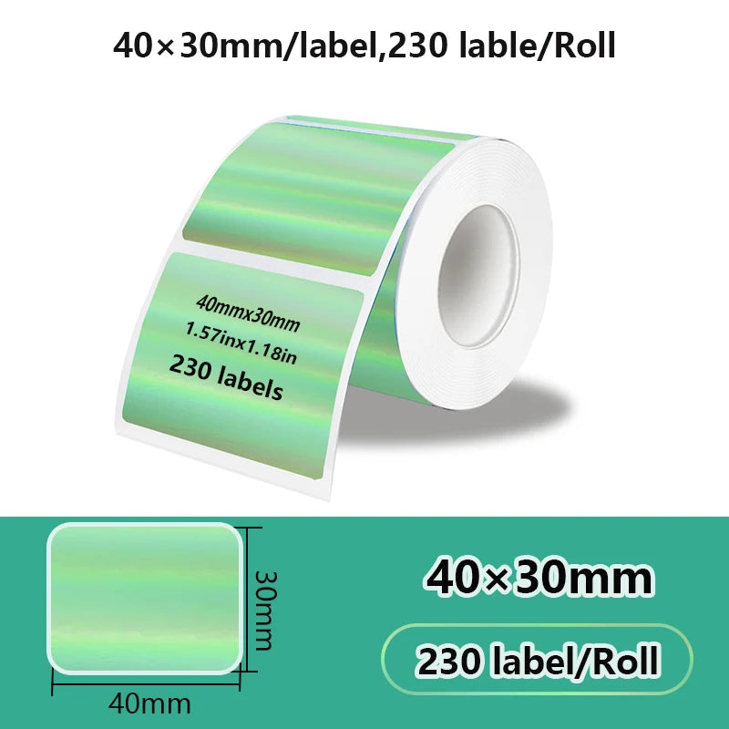 50x50mm Laser Sticker Self-Adhesive Thermal Adhesive Label Roll Compatible for Phomemo M110 M220 M200 E210 P50 DETONG P1 WP9520