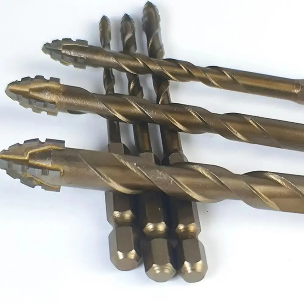 1Pcs Four-Edged Serrated Eccentric Drill Bits Set High Hardness Hexagonal Simple Installation Skewed Head Drill Bit Set