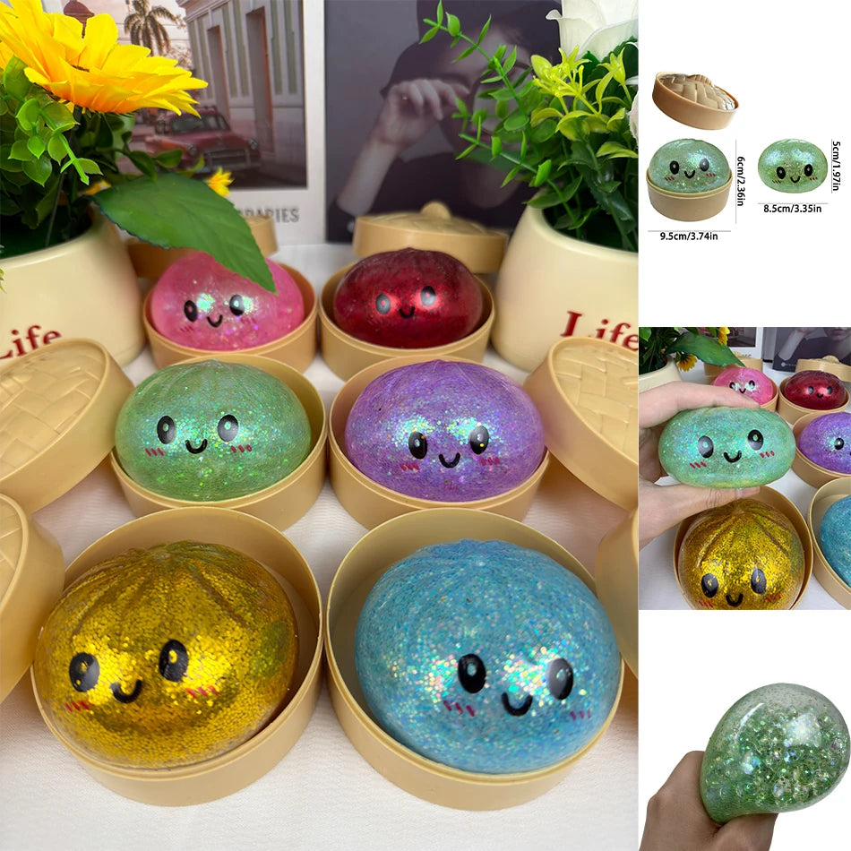 Dumpling stress relief toy, soft and cute, realistic, super soft slow rebound squishy toy, venting gadget for adults and student