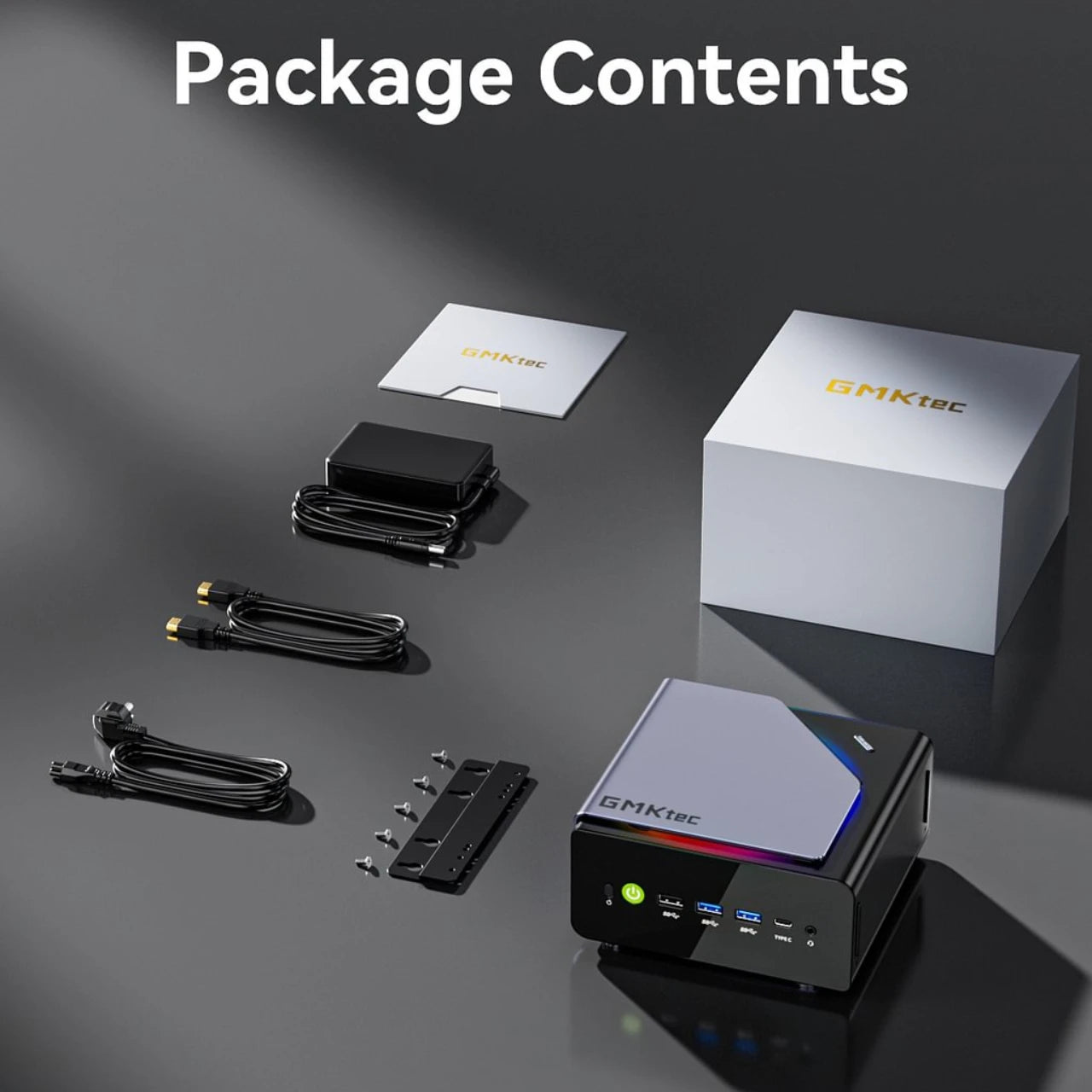 GMKtec K12 Gaming Mini PC AMD Ryzen 7 H 255(Upgraded 8745HS) Desktop Mini Computers Radeon 780M WiFi 6E/BT5.2, USB-C,  Barebone