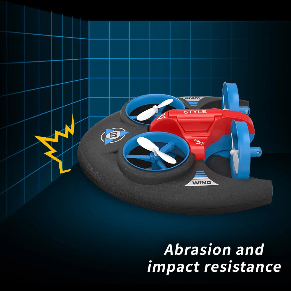 JJRC H101 2.4G Rc Water Land and Air Four Axis Flying Hovercraft Remote Control Vehicle 3-in-1 Rc Mini Drone Children Toy Gift