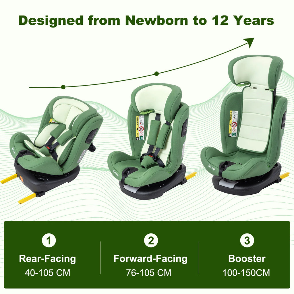 Baby Car Seats Child safe Car sizes Infant Adjustable heights Car sat with Isofix for 0-12Y ADAC text carsit