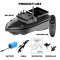V050 Fishing Bait Boat 500m Remote Control Bait Boat Dual Motor Fish Finder 2KG Loading Support Automatic Cruise/Route Black