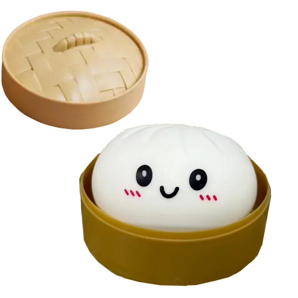 Dumpling Pressure Dumpling Squishies Cute Colorful Bun Toy Slow Rising Stress Relief Fidget Toy for Kids Adults Anti-Anxiety