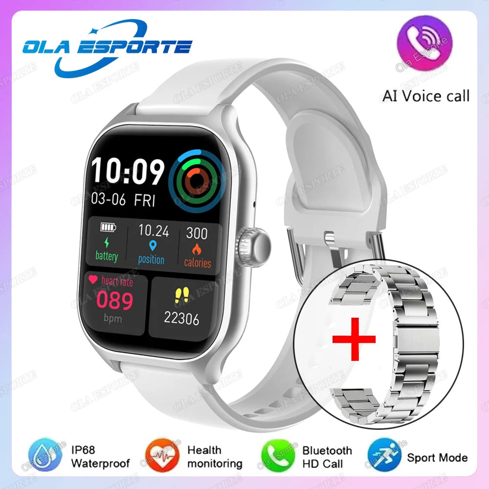 2025 New Smart Watch Women Men Android IOS Phone Bluetooth Call Blood Oxygen Blood Pressure Monitor smartwatch For Android IOS