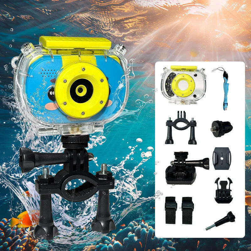 Kids Camera - Waterproof Underwater Camera for Kids,Birthday Gifts for Boys Age 4+,Children Digital Action Camera,Pool Toys
