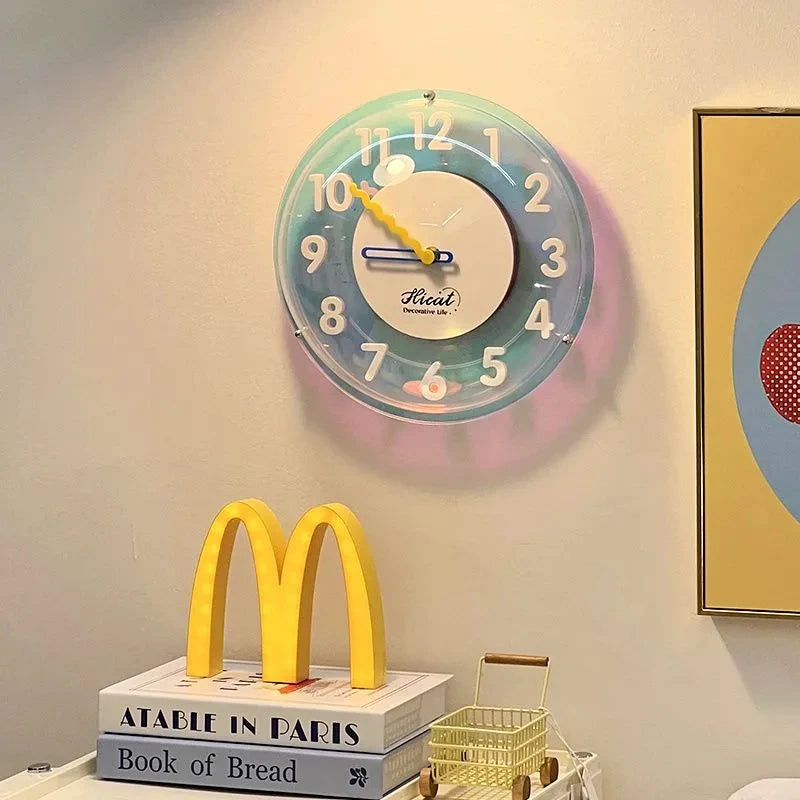 Dream Colorful Bubble Desk Clock Mute Online Celebrity Bedroom Table Clock Home Decorative Wall Hanging Clocks Watch