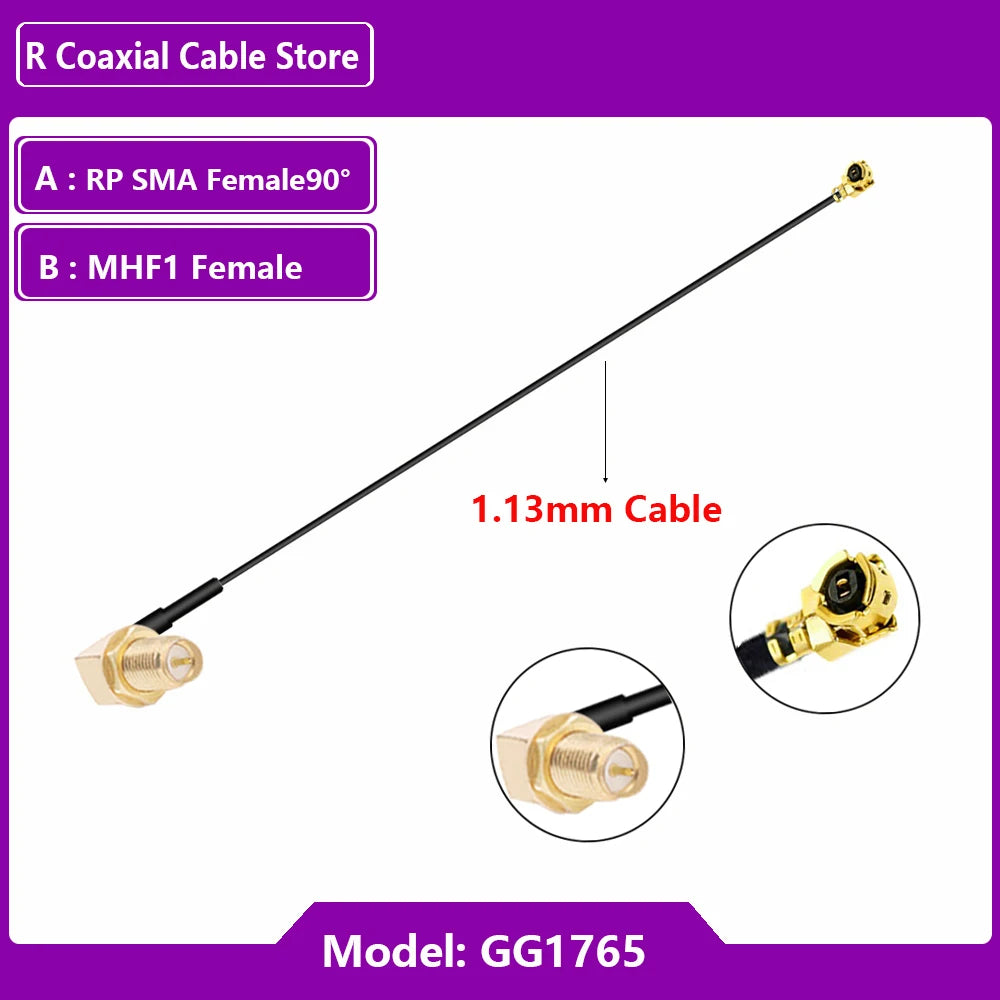 1PC RG1.13mm 0.81mm Pigtail Extension RF Cable SMA Female to MHF U.FL  Female RP SMA Male for WIFI Antenna