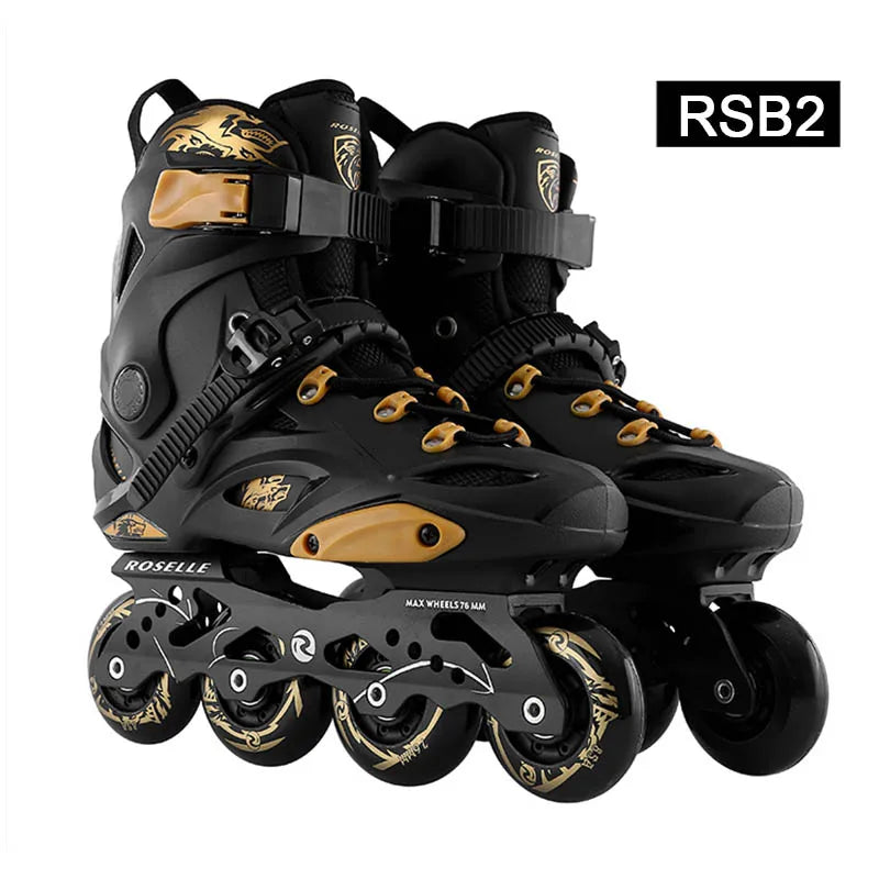 Original Roselle Size 35 to 46 Inline Roller Skates Professional Adult Kids Roller Skating Shoes Slalom Sliding FSK Patines