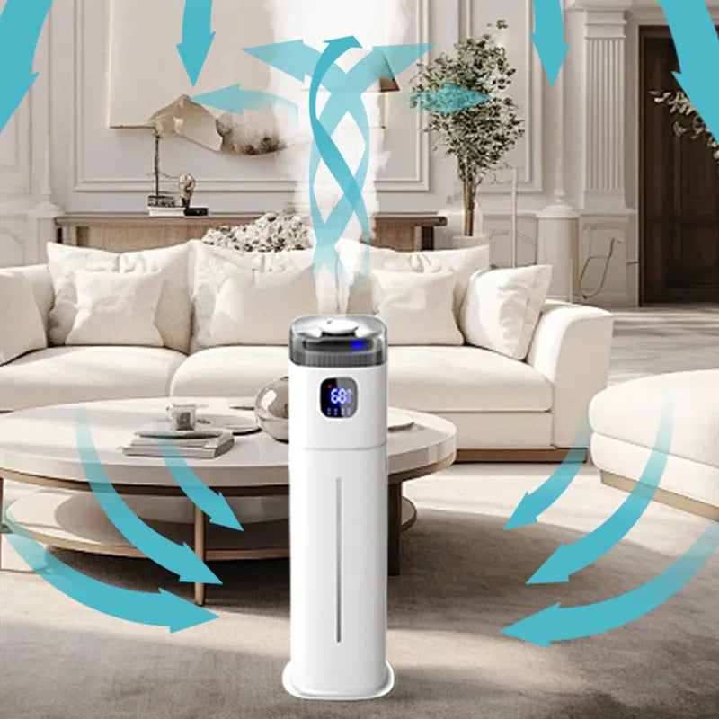 12L Intelligent Floor-Standing Humidifier Bedroom Living Room Office Three-Use Allergic Crowd Humidifier Winter Dry Skin Savior