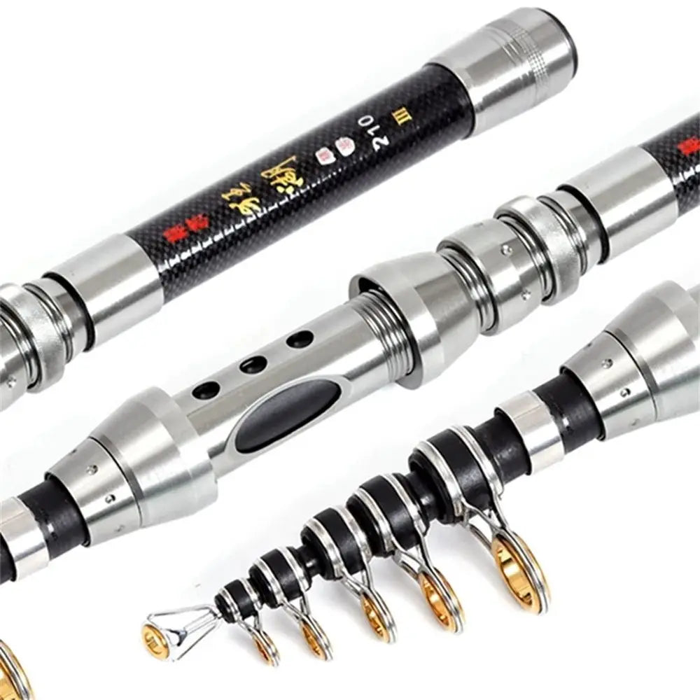1.5M 1.8M 2.1M 2.4M Fishing Pole Tackle Carp Feeder Telescopic Lure Rod Fishing Rod Telescopic Fishing Pole Spinning Rod