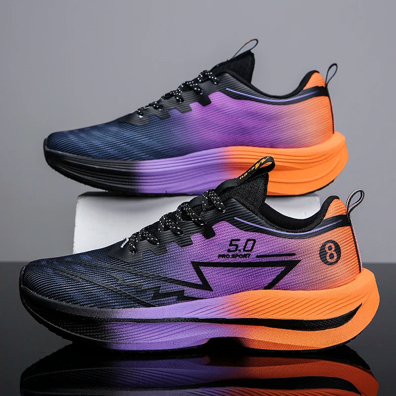 Men Casual Sports Running Shoes Carbon Board Marathon Training Breathable Women's Jogging Athletic Nonskid Walking Sneakers
