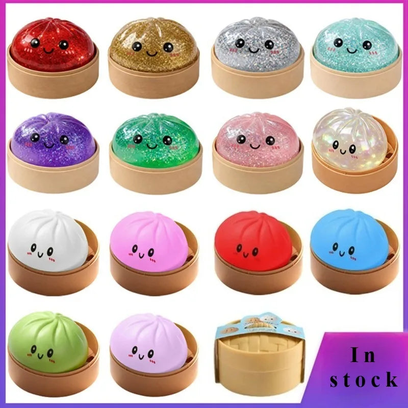 Dumpling Shape Slow Rising Stress Ball Reusable Squeeze Home Decor Festival Birthday Gift 2026 New In Stock