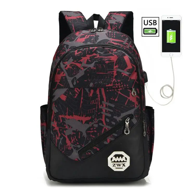 Waterproof travel laptop backpack children School Bags teenager Boys girls camouflage school Backpack set high School backpack