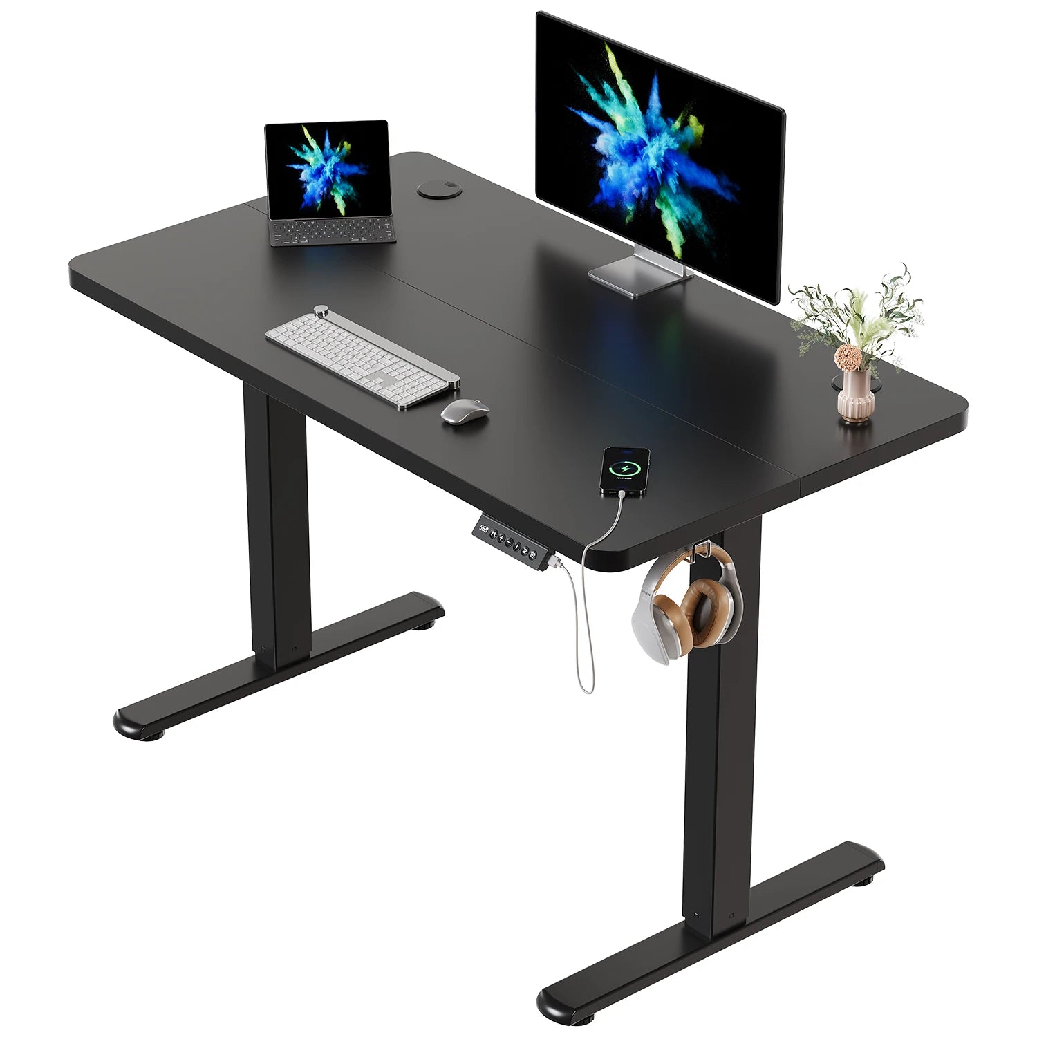 Devoko Height Adjustable desk with USB Socket desk Height Adjustable Electric Stand Seat Adjustable Computer