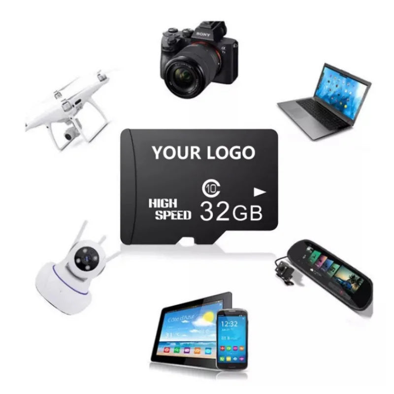 10PCS/LOT Customized logo promotion gift brand 1gb 2gb 4gb 8gb 16gb 32gb 64gb tf mini SD card disk memory card mini memory