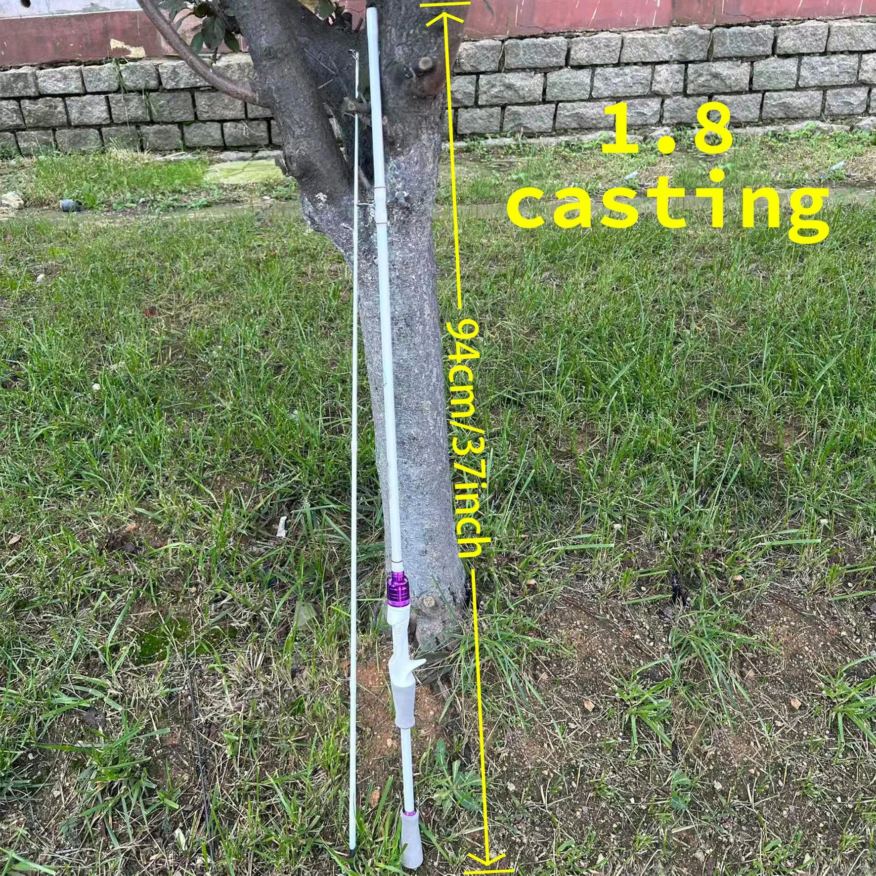 White Fishing Rod 1.8m 2.1m 2-Section Design, Fiberglass Composite Rod Body, Strong and Durable, M-Tune, Suitable for Both Men and Women, Affordable Price, Suitable for Both Saltwater and Freshwater, Choice between Gun Handle