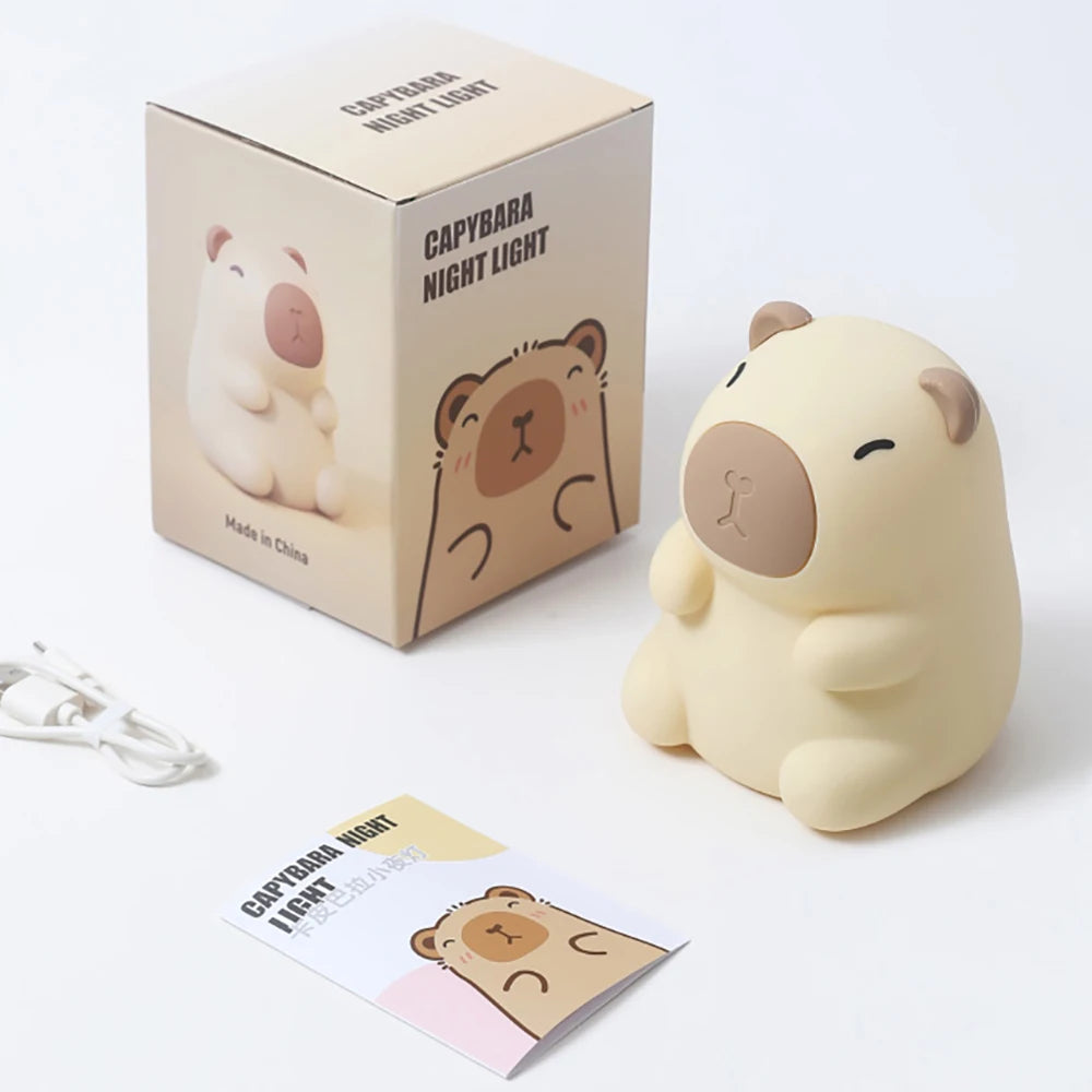 Cartoon Silicone Peach Sleep Lamp,USB ReChargable, LED Night Light for Children Holiday Gift, Cute Bedside Decor