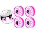 4 Roller Skate Wheels Luminous Quad Roller Skateboard Wheels With Bearings Installed Double Row Roller Skates Wheel Accessories
