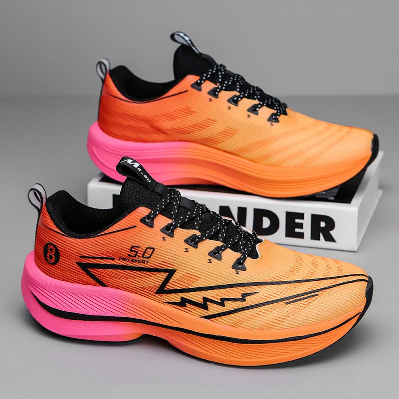 Men Casual Sports Running Shoes Carbon Board Marathon Training Breathable Women's Jogging Athletic Nonskid Walking Sneakers