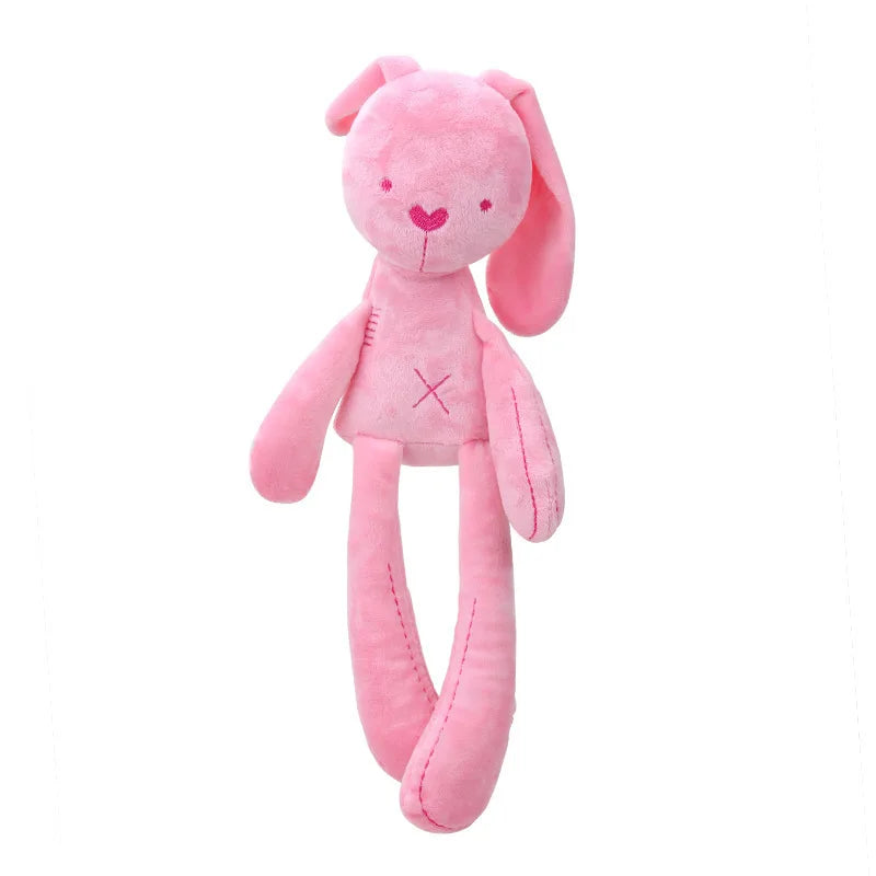 Cartoon Animal Stuffed Baby Toy with Hanging Rattle Soft Plush Wind Chimes Gift for Bed Crib Car Seat Travel Stroller