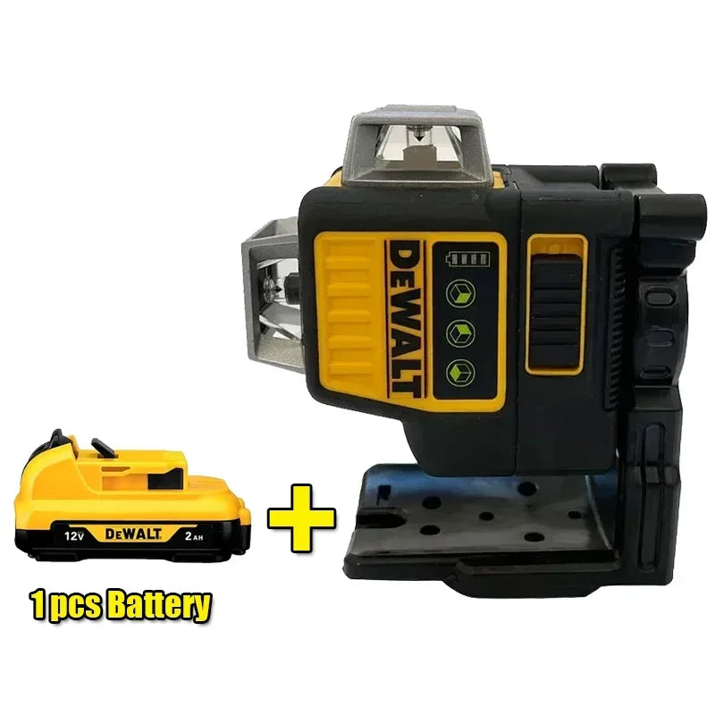 Dewalt DW089LG 12V Lithium Battery 3 Sides*360 Degree Vertical Horizontal Green Light Level Meter Outdoor Solo Leveling