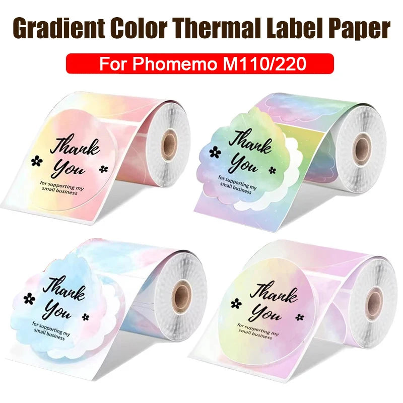 50x50mm Laser Sticker Self-Adhesive Thermal Adhesive Label Roll Compatible for Phomemo M110 M220 M200 E210 P50 DETONG P1 WP9520