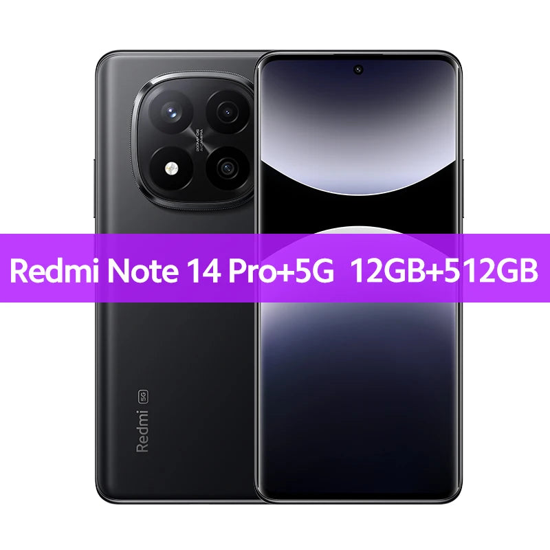 Global version Xiaomi Redmi Note 14 Pro+ 5G Smartphone 200MP AI camera Snapdragon® 7s Gen 3 120W HyperCharge 6.67 AMOLED display